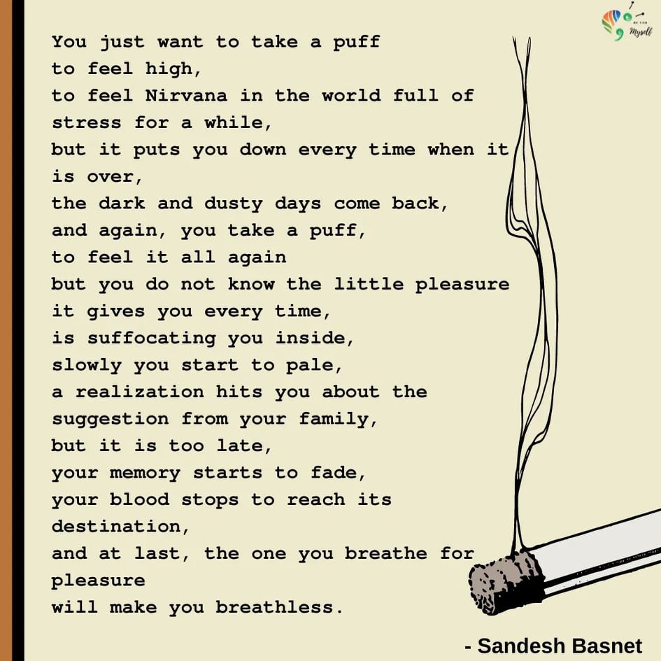 A poem & benefits of quitting tobacco. – Me for Myself